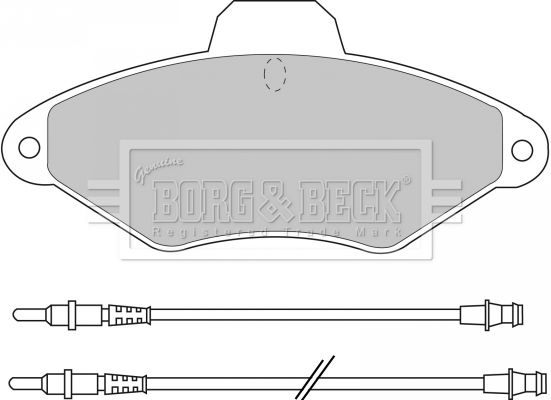 BORG & BECK Piduriklotsi komplekt,ketaspidur BBP1400